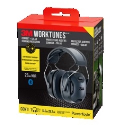 3M 7100330324 - 3M™ WorkTunes™ Connect + Solar Wireless Hearing Protector with Bluetooth® Technology 90573-DC, 3/Case