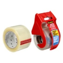 3M 7100376485 - Scotch® Secure Seal Packaging Tape 3255S-RD-6WC, 1.88 in x 38.2 yd (48 mm x 35 m), 1 roll with dispenser