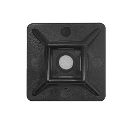 Dottie DT100SB - 1'' X 1'' UV Black Cable Tie Mounting Base, Nylon 6/6