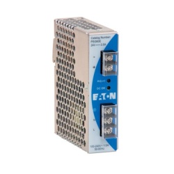 Eaton PSG240E24RM - 100-240 Vac, 47-63 Hz (0 Hz at DC input), Single-Phase, DIN rail mount, -20C-75C operating temp, Aluminum, 240W, 24 Vdc (±4.8 Vdc), 24 VDC/2.5A, IP20