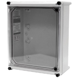 Hoffman A12-2424CTHPL4 APO Flat Transparent Screw Cover Type 4X, 23.74x23.74x6.93, Lt Gray, Fiberglass, CTHPL
