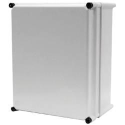Hoffman A81-2212E2 APO Flat Opaque Screw Cover with Extension Type 4X, 21.97x23.74x11.65, Lt Gray, Fiberglass, E2