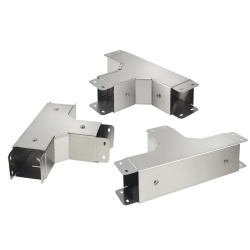 Hoffman CTS33TFCSS 90-Degree Tee CleanTray Top Cover Sloped, 3.00x3.00, Brushed, SS304