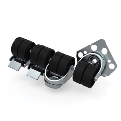Hoffman LCR472 Casters, LCR, 73x102x80mm, Zinc Plated, Mild Steel, 4 caster all with brake