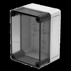 Hoffman MB070704PSCT Polystyrene Enclosure. MultiBox Transparent Screw Cover Type 4X, 7.08x7.17x4.37, Lt Gray, Polystyrene, PSCT
