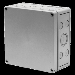 Hoffman MB070704PSK Polystyrene Enclosure. MultiBox Opaque Screw Cover with Knockouts Type 4X, 7.08x7.17x4.37, Lt Gray, Polystyrene, PSK