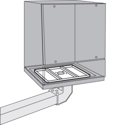 Hoffman PTS66 - Support Bracket for ProLine Sloped-Front HMI Enclosure, fits 600 wide, Mill, AL