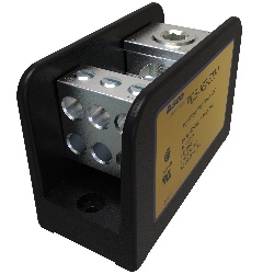 Ilsco PDB-162-500-1 Power Distribution Block - Aluminum, 500-4 AWG, Solid, 600 V, #10, 380 Amp, Black