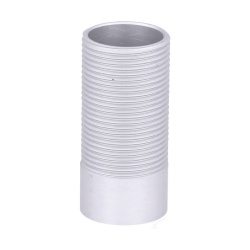 Lovato LTN70P050T Extension tube for Ø70mm signal towers, metal 50mm with threaded end