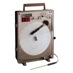 Omega CT87LF-220 Chart Recorder with J Thermocouple Input