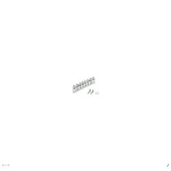 Panduit StructuredGround™ UGB2/0-414-6 Universal Grd Bar, Silver, Cu, Tin-Plated, 6" L