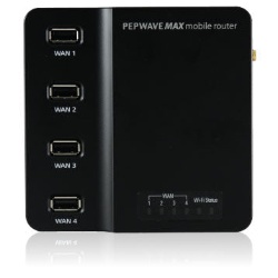 Peplink MAX-OTG-U4 MAX On-The-Go w/ Load Balancing - 3G- AC Adapter