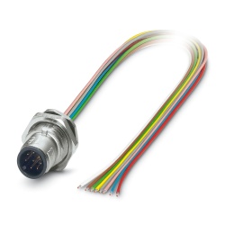 Phoenix Contact SACC-DSI-MS-8CON-PG 9/1,0 SCO - Device connector rear mounting, 8 Positions, 30 VAC, 2 Amp, CuZn - 1408879