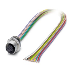 Phoenix Contact SACC-E-FS-17CON-M16/1,0 SCO - Device connector front mounting, 17 Positions, 30 VAC, 1.5 Amp, CuZn - 1412513