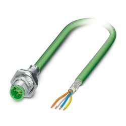 Phoenix Contact VS-MSDBPS-OE-93G-LI/1,0 - Data Cable Preassembled, 1 m, PVC, Shielded, Green - 1419139