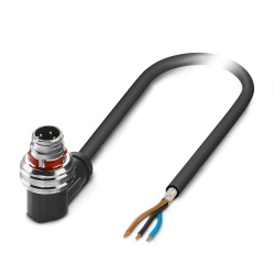 Phoenix Contact SAC-3P-P12MR/ 1,5-PUR SH - Sensor/Actuator Cable, 1.5 m, PUR, Shielded, Black-Gray - 1476802