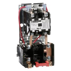 Schneider Electric 8911DPSO42V09 Starter, Definite Purpose, nonreversing, 40A, 2 pole, 1 Phase, 208 to 240 VAC coil, melting alloy overload, open style