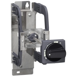 Schneider Electric LU9APN21 Mounting bracket kit with extended rotary handle, TeSys U, IP54, black handle, with trip indication, for LUB
