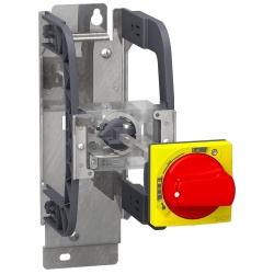 Schneider Electric LU9APN22 Mounting bracket kit with extended rotary handle, TeSys U, IP54, red handle, with trip indication, for LUB