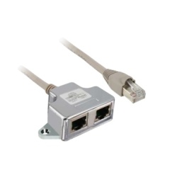 Schneider Electric VW3A8306TF10 - Modbus T tap off, Zelio Logic, 1 x RJ45 male and 2 x RJ45 female, cable 1m