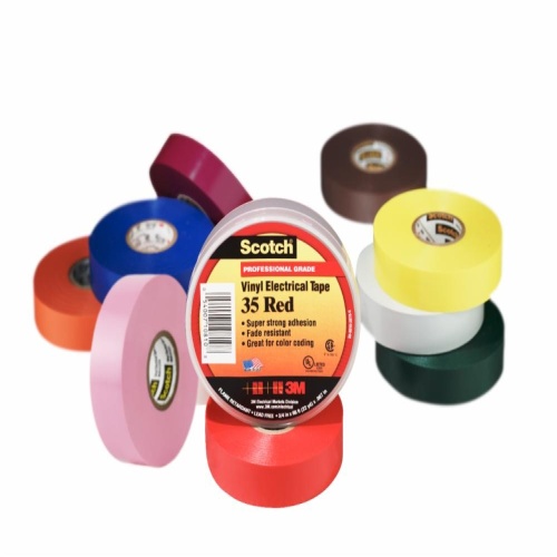 3M 7000006095 - 3M Scotch® Vinyl Color Coding Electrical Tape 35, 3/4 in x 66 ft, Blue