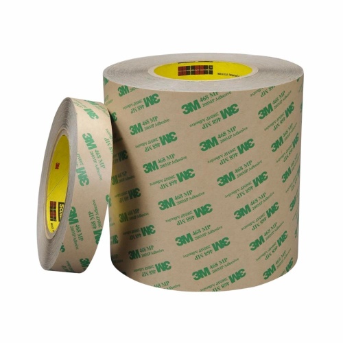 3M 7000115556 - 3M Adhesive Transfer Tape 468MP, Clear, 1 in x 60 yd, 5 mil