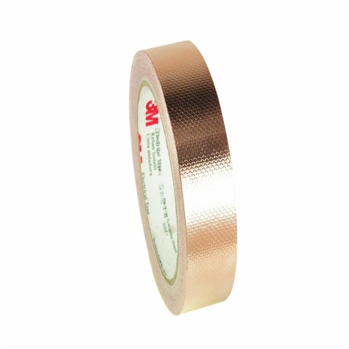 3M 7000140703 - 3M Embossed Copper Foil EMI Shielding Tape 1245, 1/2 in x 18 yd, 3 in,Paper Core