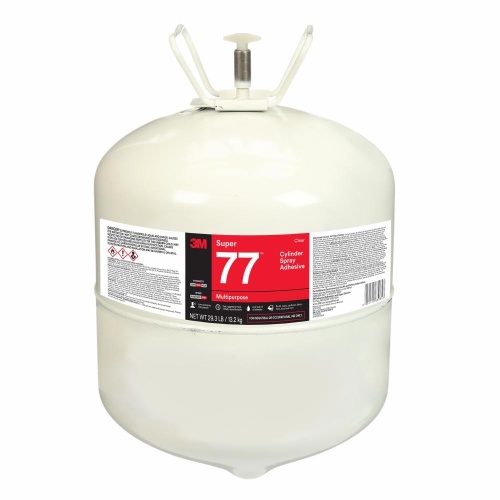 3M 7000144617 - 3M Super 77™ Multipurpose Cylinder Spray Adhesive, Clear, Large Cylinder (Net Wt 29.3 lb)