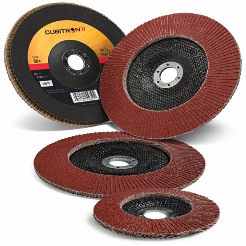 3M 7000148189 - 3M Cubitron™ II Flap Disc 967A, 80+, T29, 4-1/2 in x 7/8 in