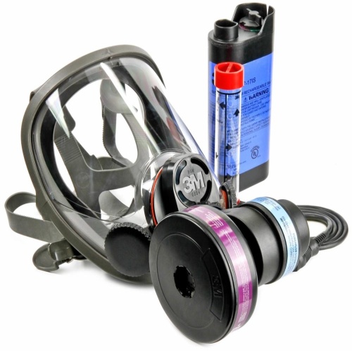 3M 7100010156 - 3M Powerflow™ Face-Mounted Powered Air Purifying Respirator (PAPR) 6900PF, Large