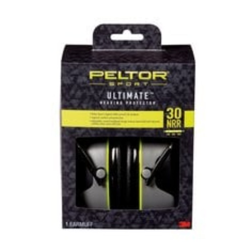 3M 7100088576 - 3M Peltor™ Sport Ultimate™ Hearing Protector, 97042-PEL-6C, 30 NRR Black/Gray