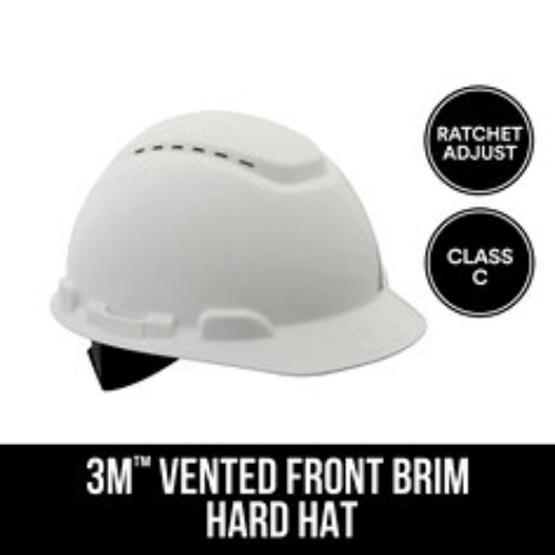 3M 7100119479 - 3M Vented Hard Hat with Ratchet Adjustment, CHH-V-R-W6-PS, 6/cs