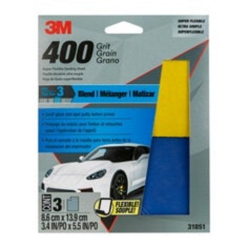 3M 7100152958 - Super Flexible Sanding Sheets, 31851, 400 Grit