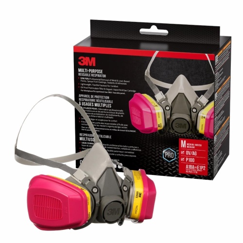 3M 7100310906 - 3M™ Multi-Purpose Reusable Respirator 63023H1-DC, OV/AG/P100, Large, 1-Facepiece and 1-Pair of 60923 Cartridges/Filters