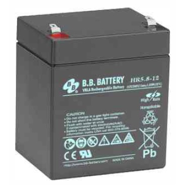 BB Battery HR5.8-12 Premium High Rate Battery 12V 5.8AH