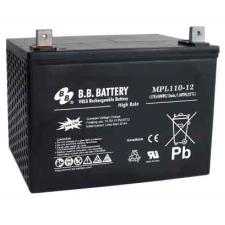 BB Battery MPL110-12 Long Life High Power Cyclic Battery 12V 110AH