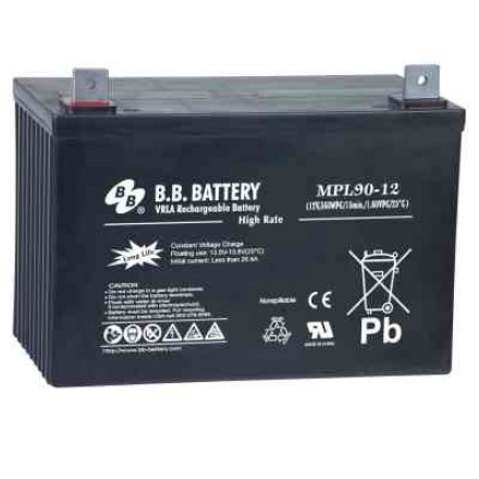 BB Battery MPL90-12 Long Life High Power Cyclic Battery 12V 90AH