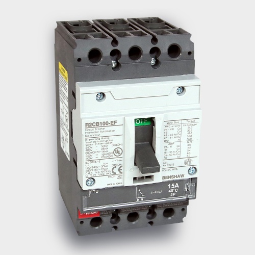 Benshaw R2CB-60A-100F-3P-NF-FTU Thermal Magnetic Breaker - 60 Amp, 3P, 600 VAC