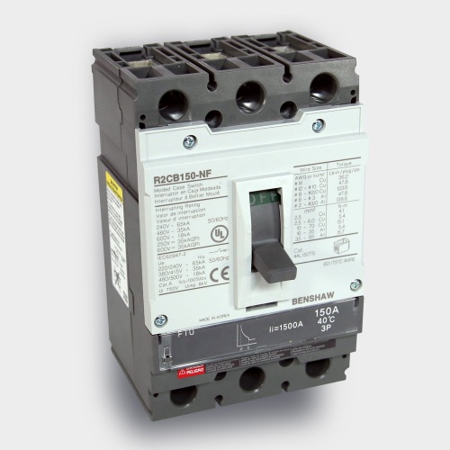 Benshaw R2CB-90A-150F-3P-NF-FTU Thermal Magnetic Breaker - 90 Amp, 3P, 600 VAC