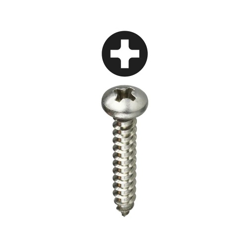 Dottie PHSMSS62 - #6 x 2'' Stainless Steel Phillips Pan Head Sheet Metal Screw, 18-8 Stainless Steel