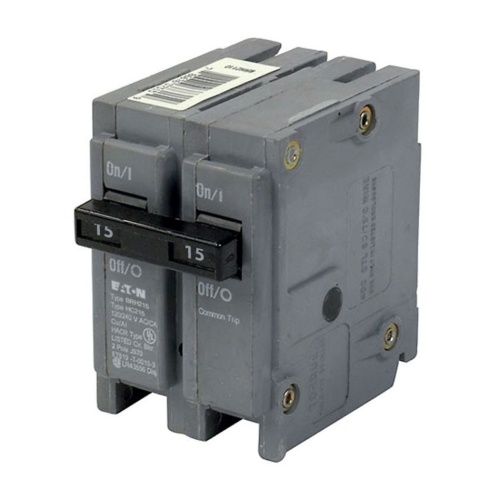 Eaton BRH215 Thermal Magnetic Circuit Breaker - 240 Max Volt 15 Amp