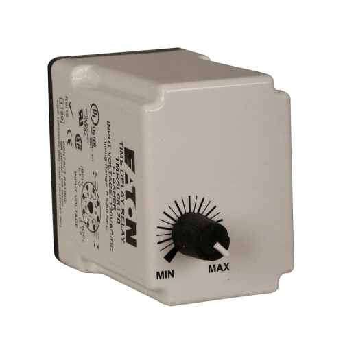 Eaton TMR5G2224 - Octal style terminals, 11 pins, Single shot (power trigger), 6 seconds-10 minutes time delay, 24 Vac/dc input voltage, 10A max. allowable load, DPDT contact configuration