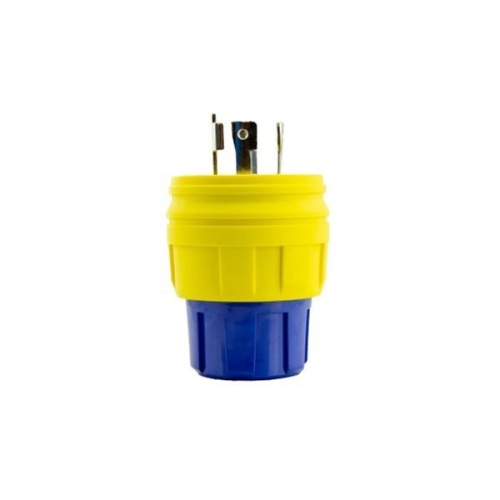 Ericson 2524-PW6P Extreme Grade, Watertight Plug - Yellow, IP69K, 30 Amp, 480 Volt