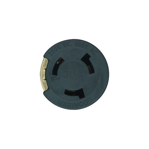 Ericson 3769 Commercial Grade Receptacle - Black, 50 Amp, 250 Volt (DC), 600 Volt