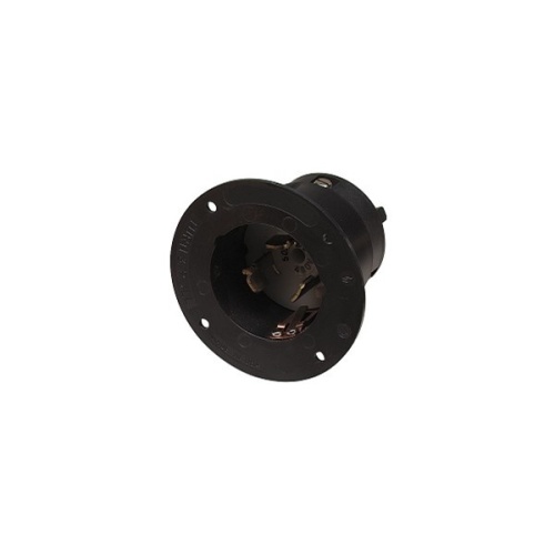 Ericson 3777 Commercial Grade Inlet - Black, 50 Amp, 250 Volt (DC), 600 Volt
