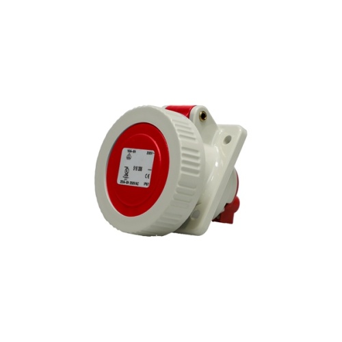 Ericson 4100RA7W IEC - Watertight Receptacle - Red/Gray, IP67, 100 Amp, 480 Volt