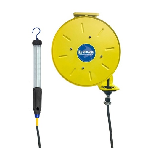 Ericson 4123-50-910-S-360 Pow-R-Reel Industrial Grade Cable Reel - 6 ft, Yellow