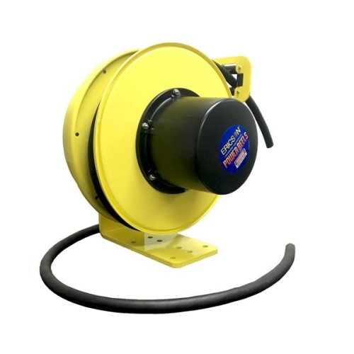Ericson 5105-30 Pow-R-Reel Industrial Grade Cable Reel - 30 ft, 10 AWG, 20 Amp, 600 Volt, Yellow