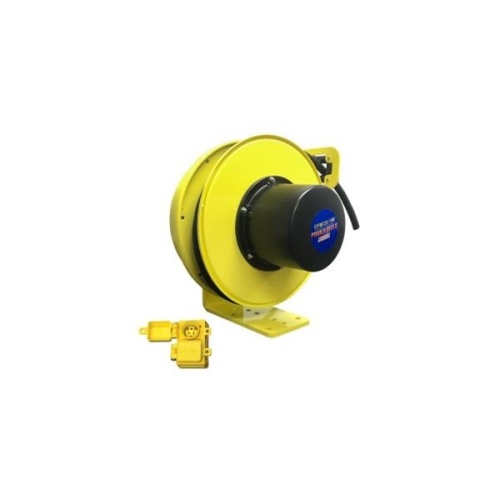 Ericson 5123-30-1612PWDX Pow-R-Reel Industrial Grade Cable Reel - 30 ft, 12 AWG, 20 Amp, 125 Volt, Yellow