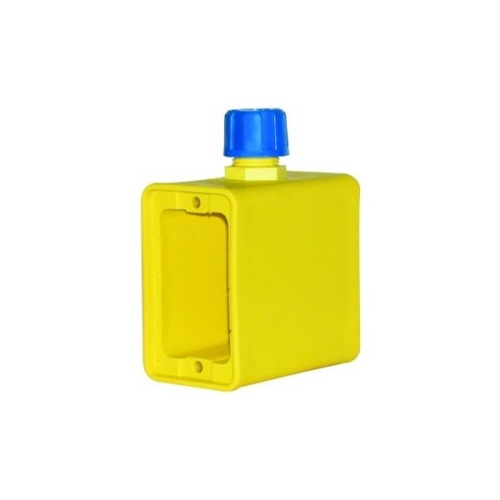 Ericson 6129 Outlet Box, Single Gang - Yellow